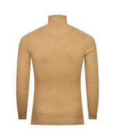 Camel Textured Turtleneck